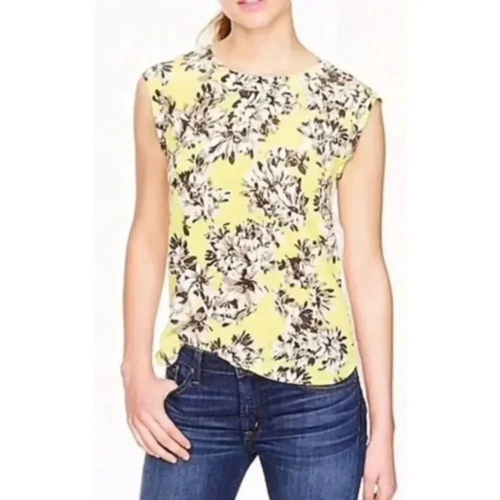 J.Crew floral sleeveless blouse